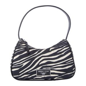 kendall + kylie baguette shape zebra shoulder bag